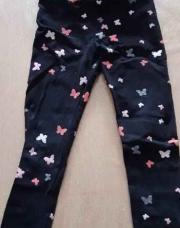 Pantalon noir papillon rose paillette