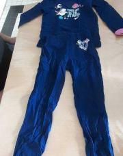 ensemble pyjama bleu foncé chat astronaute