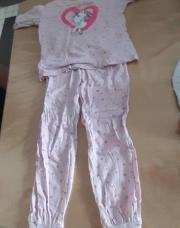 ensemble pyjama rose coeur licorne