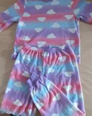 ensemble pyjama hiver rose violet nuage