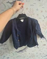 Gilet bleu boutons 68