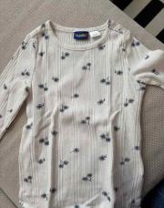 Blouse blanche motif fleur - 104cm