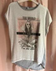 TEE shirt fille grise taille S