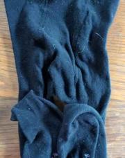 5/6 ans collant noir en laine 