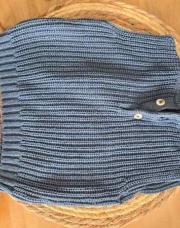 Pull sans manche bleu 