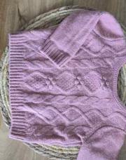 Pull laine rose 