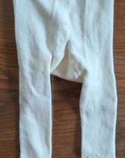 80/86 collant blanc en laine Baby tights 