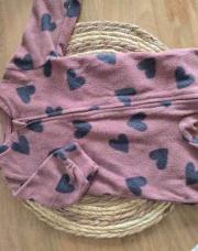 Pyjama rose cœur noir 