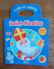 3+ St Nicolas livre colle et colorie + 114 autocollants Ed ballon 