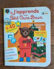 3/6 ans j'apprends avec petit Ours Brun ton histoire de Noël, ton loto de Noël + 40 autocollants édition Bayard 