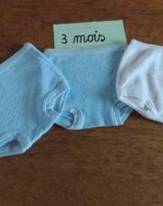 Lot de 3 culottes éponge 3 mois
