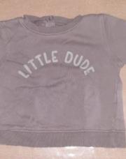 pull gris ecrit little dude