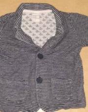 Blazer rayé bleu blanc intérieur bateau, H&M, 12 mois