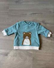 Pull bleu ours brun Obaïbi taille 9 mois 