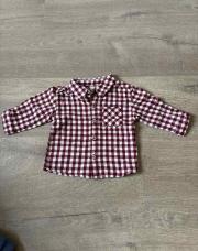 Chemise carreaux bordeaux zeeman taille 68