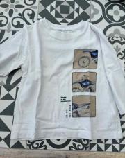 T-shirt blanc moto 