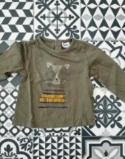 T-shirt kaki raton laveur 