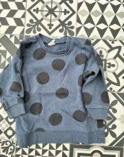 Pull bleu à pois 