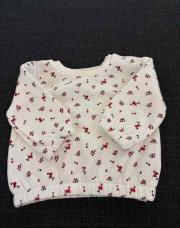 Pull fleurs blanc