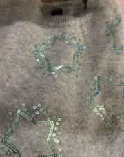 Robe pull Kiabi vert d eau étoiles 8