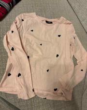 Blouse longue manche à cœur 10 ans 