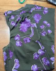 Pantalon fleur mauve 