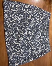 Jupe Zara fleur bleu et blanche 