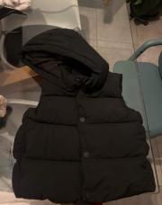 Veste doudoune sans manche noir zara-18/24 mois