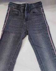 Jeans slim noir avec ligne rose IKKS