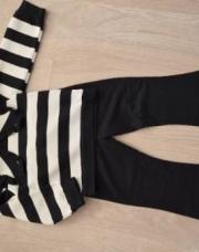 Ensemble rayé pantalon + pull col Claudine / 5 ans