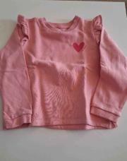 Pull rose coeur