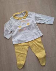 Pyjama avec pied jaune OBAIBI / 9 mois