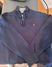 Pull okaidi bleu marine col haut 128
