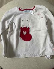 Pull blanc souris Okaïdi 23 mois 