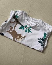 T-shirt singe blanc 9 mois 