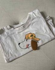 T-shirt chien oreille marron 9 mois Kiabi 