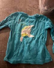 T-shirt bleu long 