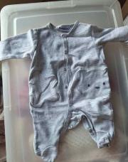 pyjama ourson/ étoile ligné gris clair 