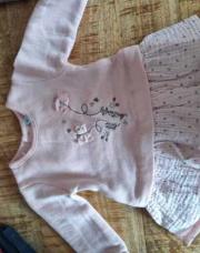 robe rose volant petit pois 