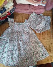 Robe fleuri blanche + culotte 
