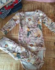 Ensemble bodie + pantalon feuillage 