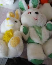 Couple lapin jaune et vert