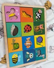 Puzzle en bois animaux 
