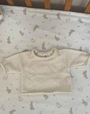 Pull Ptit bateau 0m 46cm blanc 