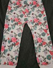 Pantalon blanc fleur 