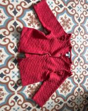 Gilet rouge cœur - Obaibi -18 mois 