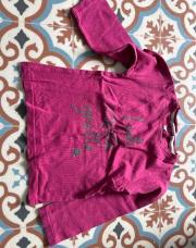 T-shirt rose longues manches -Lulu Castagnette -24 mois 