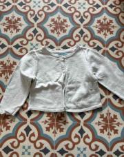 Gilet blanc avec points - Obaibi -18 mois 