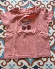 T-shirt rose cerise - besties -18 mois 
