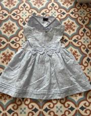 Robe bleu clair avec noeud - Sergent major -12 mois 